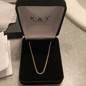 14k gold 20” box chain for men.